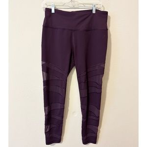 Well-Loved Victoria’s Secret Purple Mesh Cutout Leggings